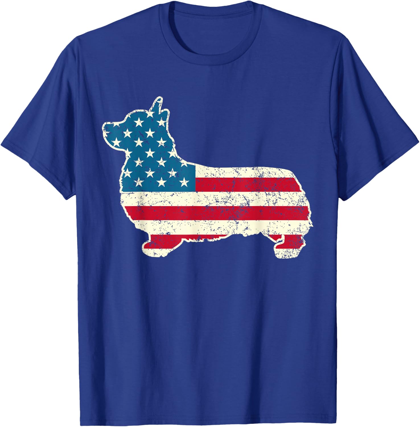 Corgi 4th of July Dog Lover Gifts Men Women American Flag T-Shirt - T-Shirt | Royal