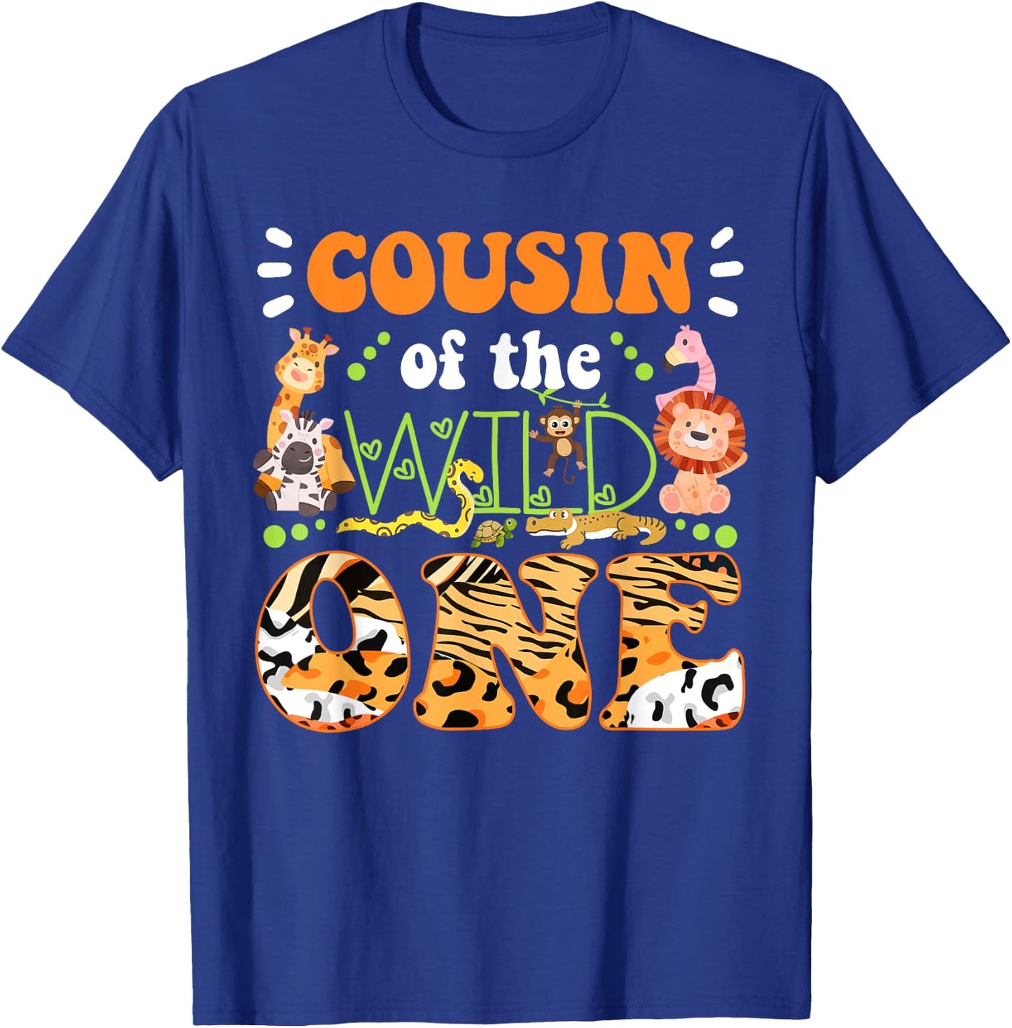 Cousin Of The Wild One 1st Birthday Safari Family Matching T-Shirt - T-Shirt | Royal