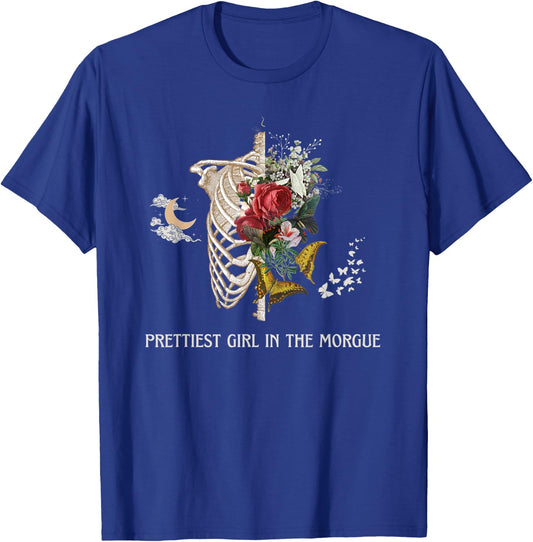 Goth and Gothic Prettiest Girl in the Morgue Emo Halloween T-Shirt - T-Shirt | Royal