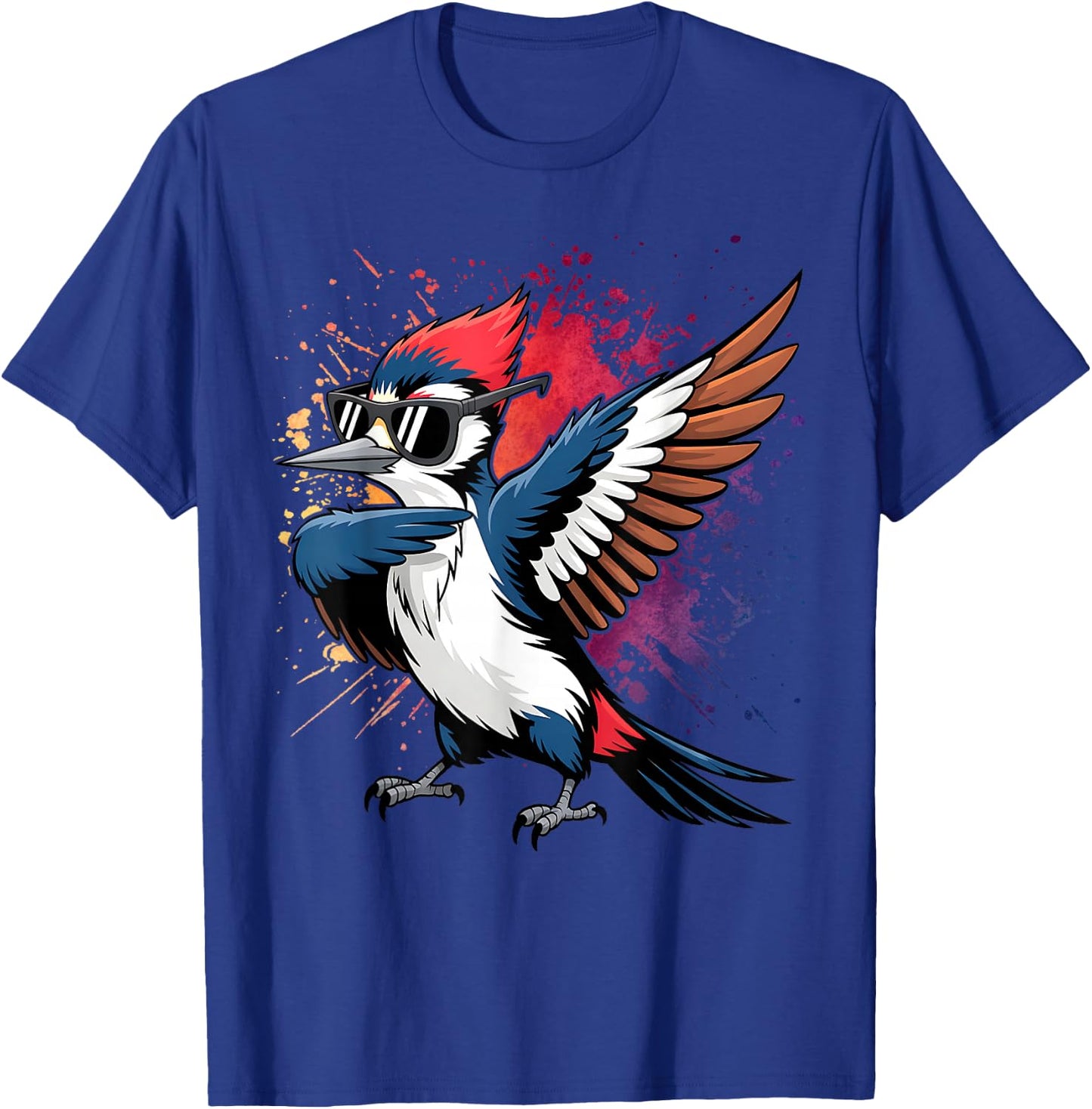 Dabbing Pileated Woodpecker Bird Watcher Lover Birding T-Shirt - T-Shirt | Royal