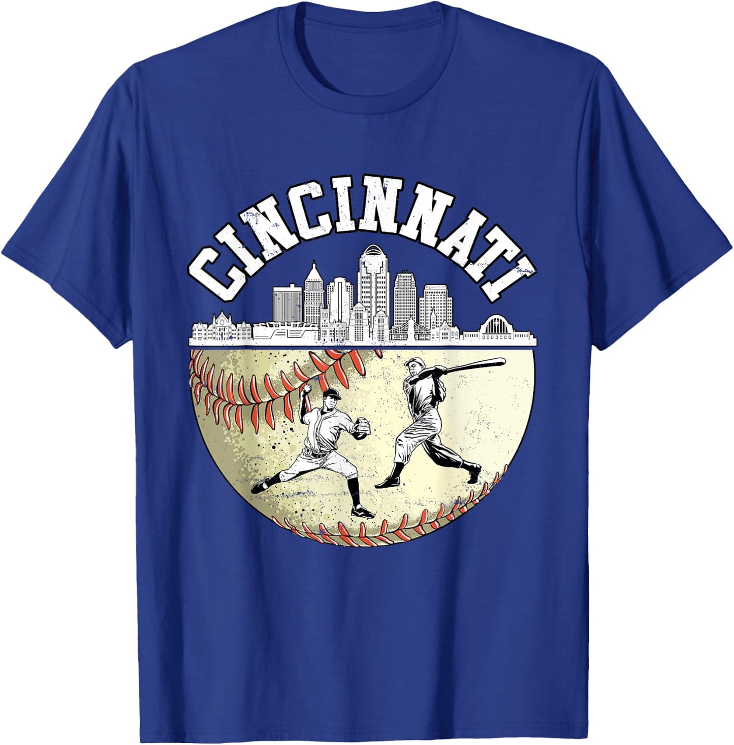 Cincinnati Vintage Baseball Lover and Player Boys T-Shirt - T-Shirt | Royal