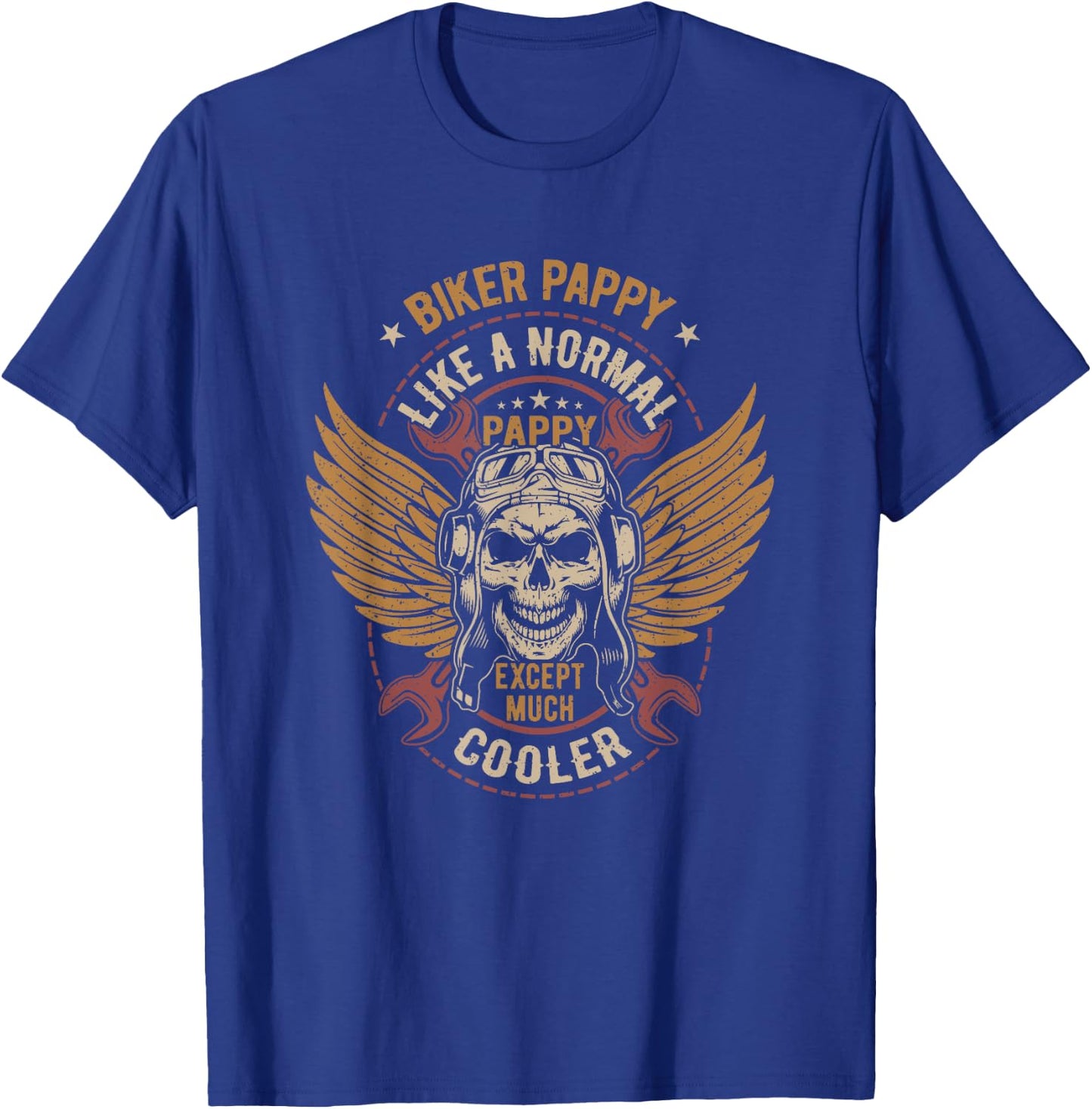 Biker Grandpa - Motorbike Pappy Biker Pappy T-Shirt - T-Shirt | Royal