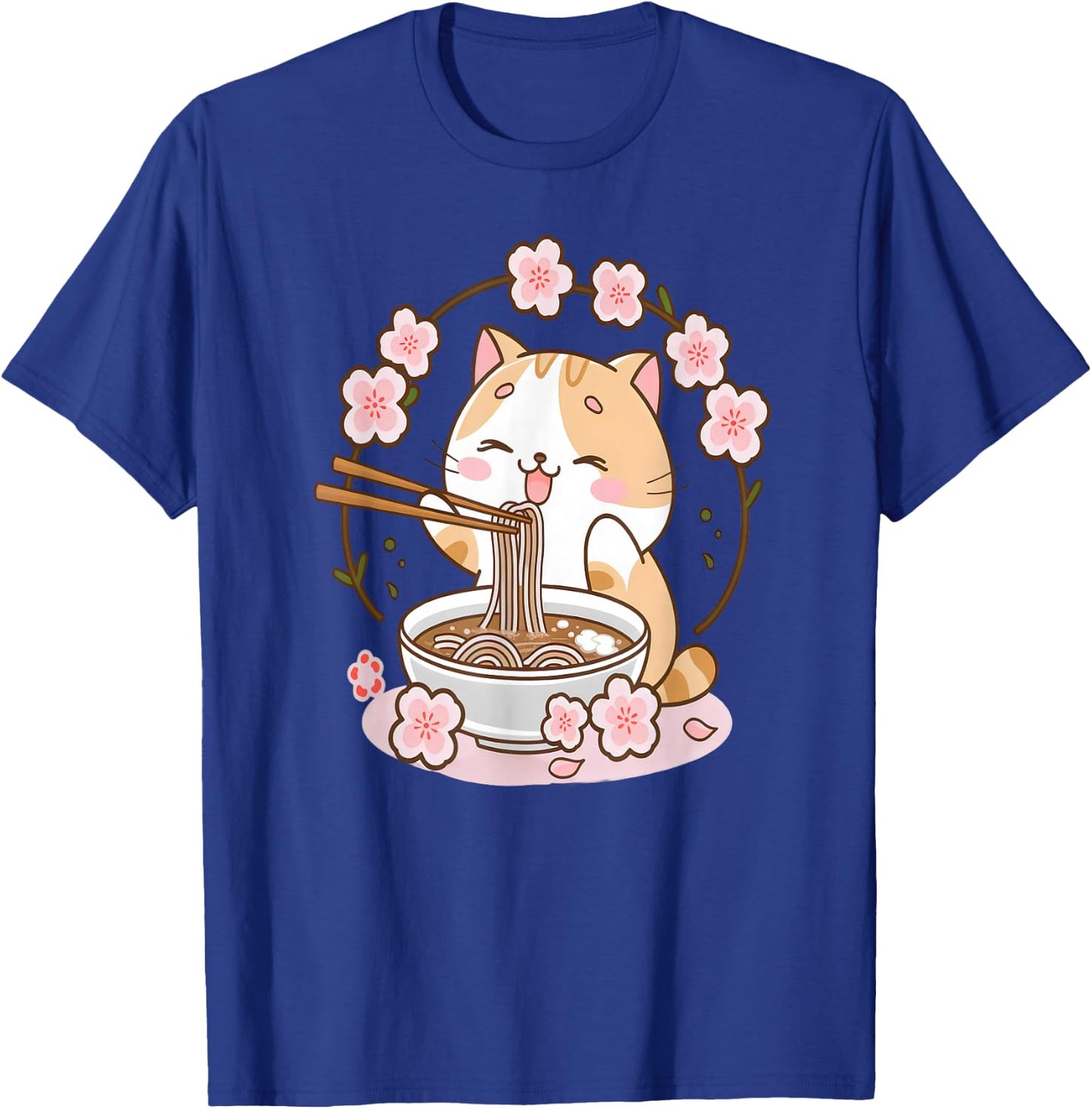 Ramen Cat Anime - Kawaii Clothes Otaku Clothing Manga T-Shirt - T-Shirt | Royal