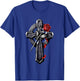 Faith Cross Rose Jesus Christian Lover T-Shirt - T-Shirt | Royal