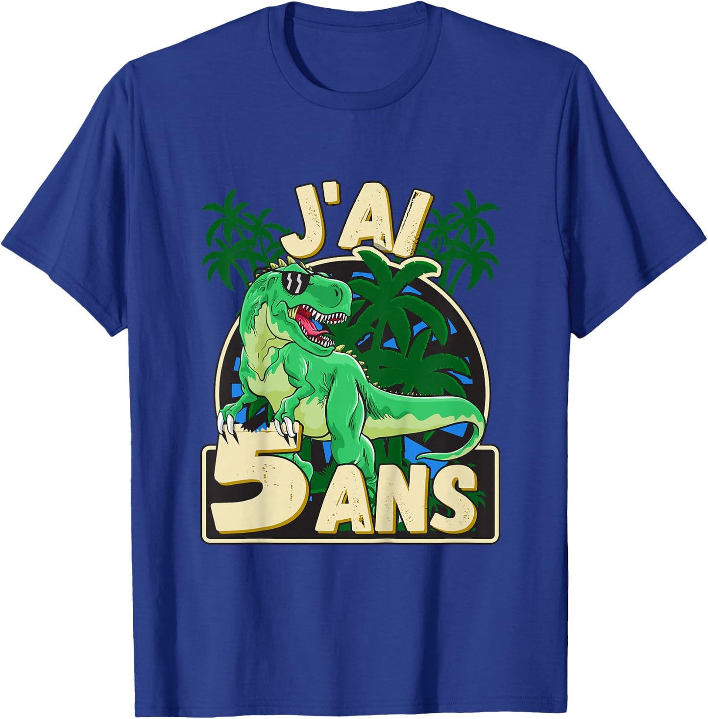 I Have 5 Years Dinosaur 5 Years Birthday Boy & Girl 5 Years T-Shirt - T-Shirt | Royal
