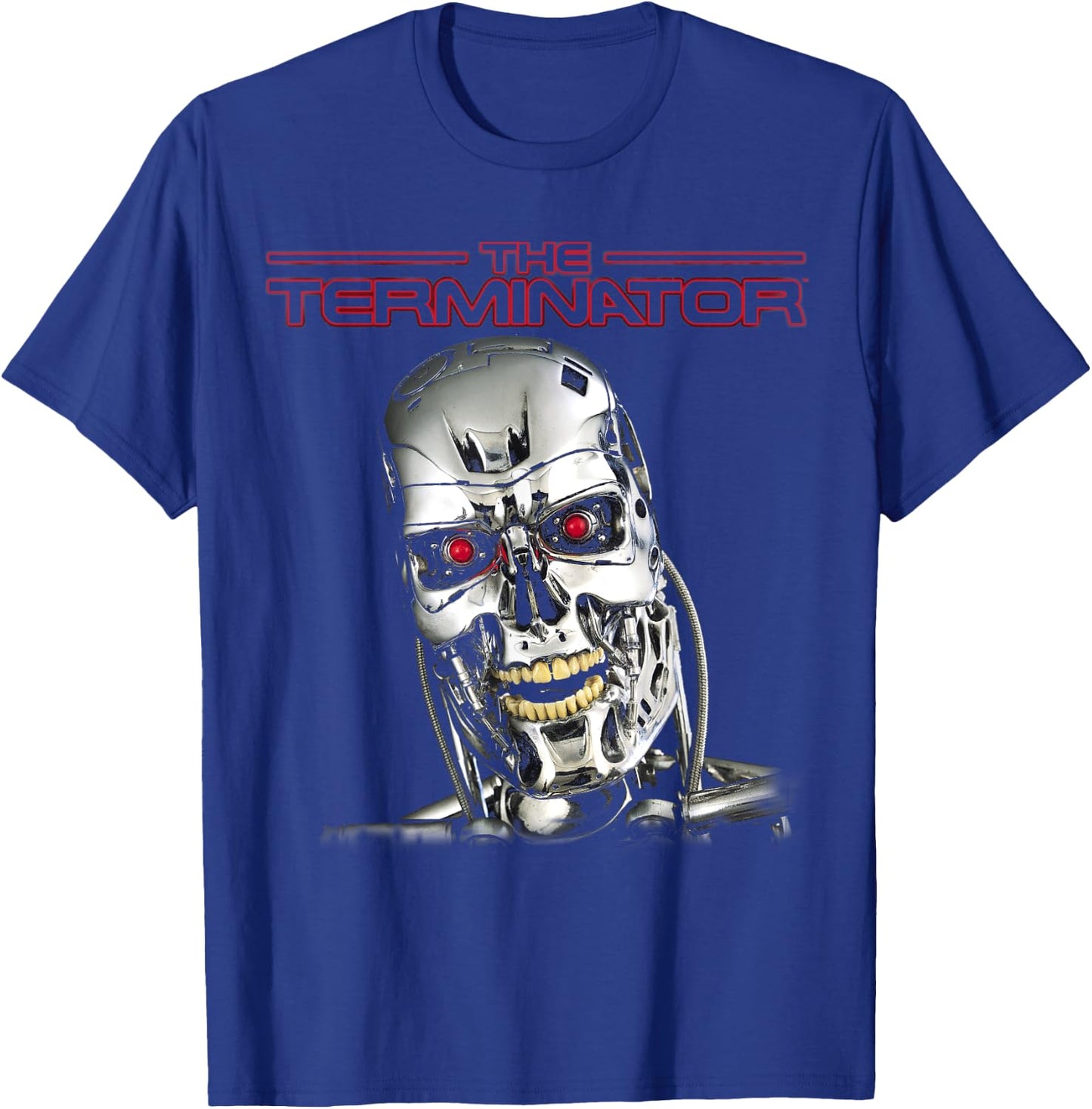 The Terminator T-800 Retro Head Cyborg Gamer Classic Sci-Fi T-Shirt - T-Shirt | Royal