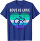 Gay Men's Symbol with Heart, Love is Love , black T-Shirt - T-Shirt | Royal