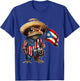 Puerto Rican Flag Boricua Taino Funny Puerto Rico Coqui T-Shirt - T-Shirt | Royal
