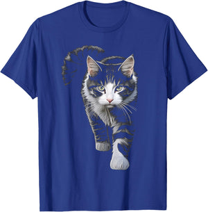Cat Drawing Animal Art Motif Cat , black T-Shirt - T-Shirt | Royal