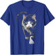 Cat Drawing Animal Art Motif Cat , black T-Shirt - T-Shirt | Royal