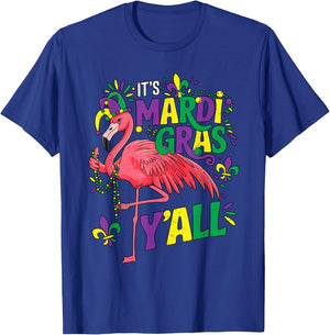 Funny Flamingo Mardi Gras Carnival Party Outfit Kids T-Shirt - T-Shirt | Royal