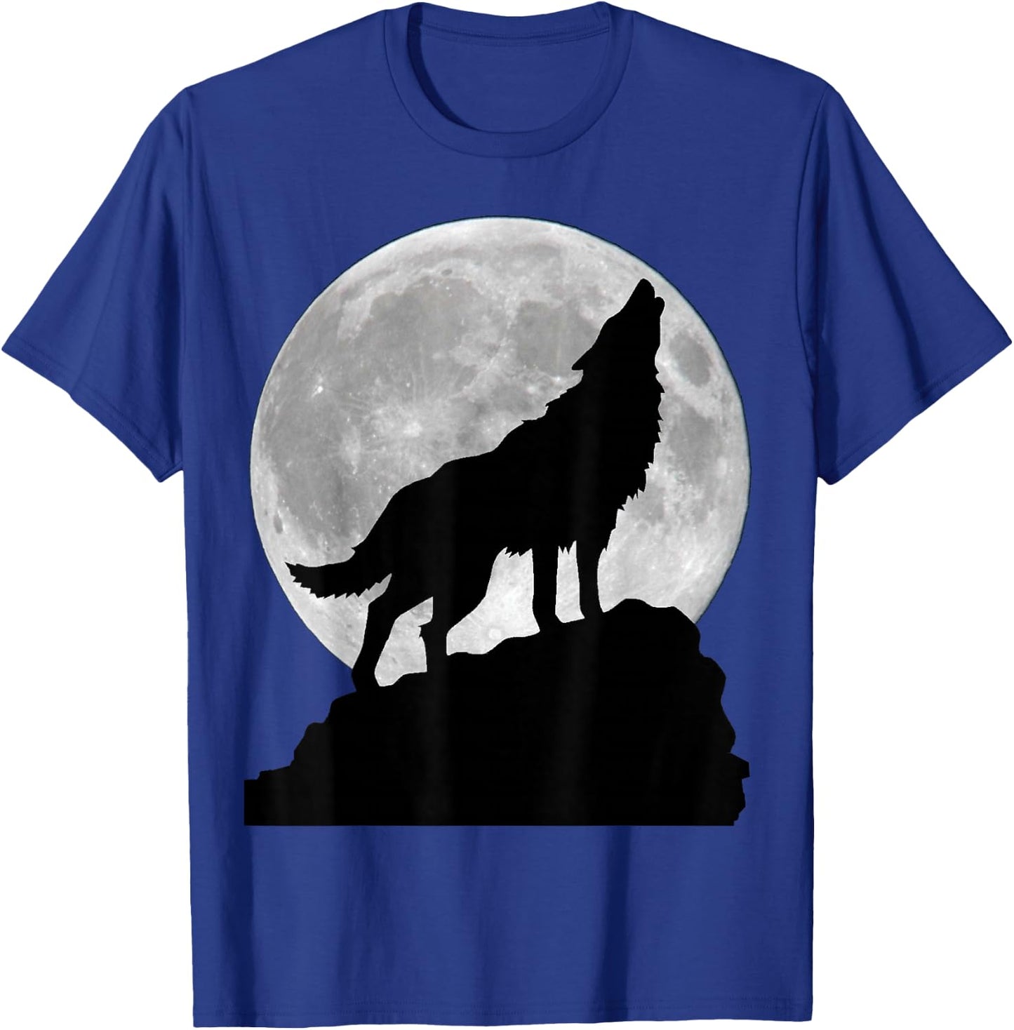 Wolf in moon light - Cool full dog pup howling T-Shirt - T-Shirt | Royal