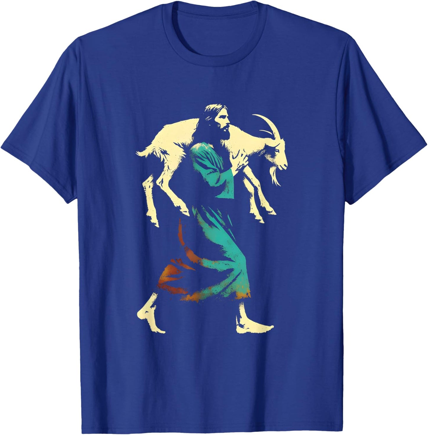 Jesus Goatherd - Funny Christian Religious Goat Lover T-Shirt - T-Shirt | Royal