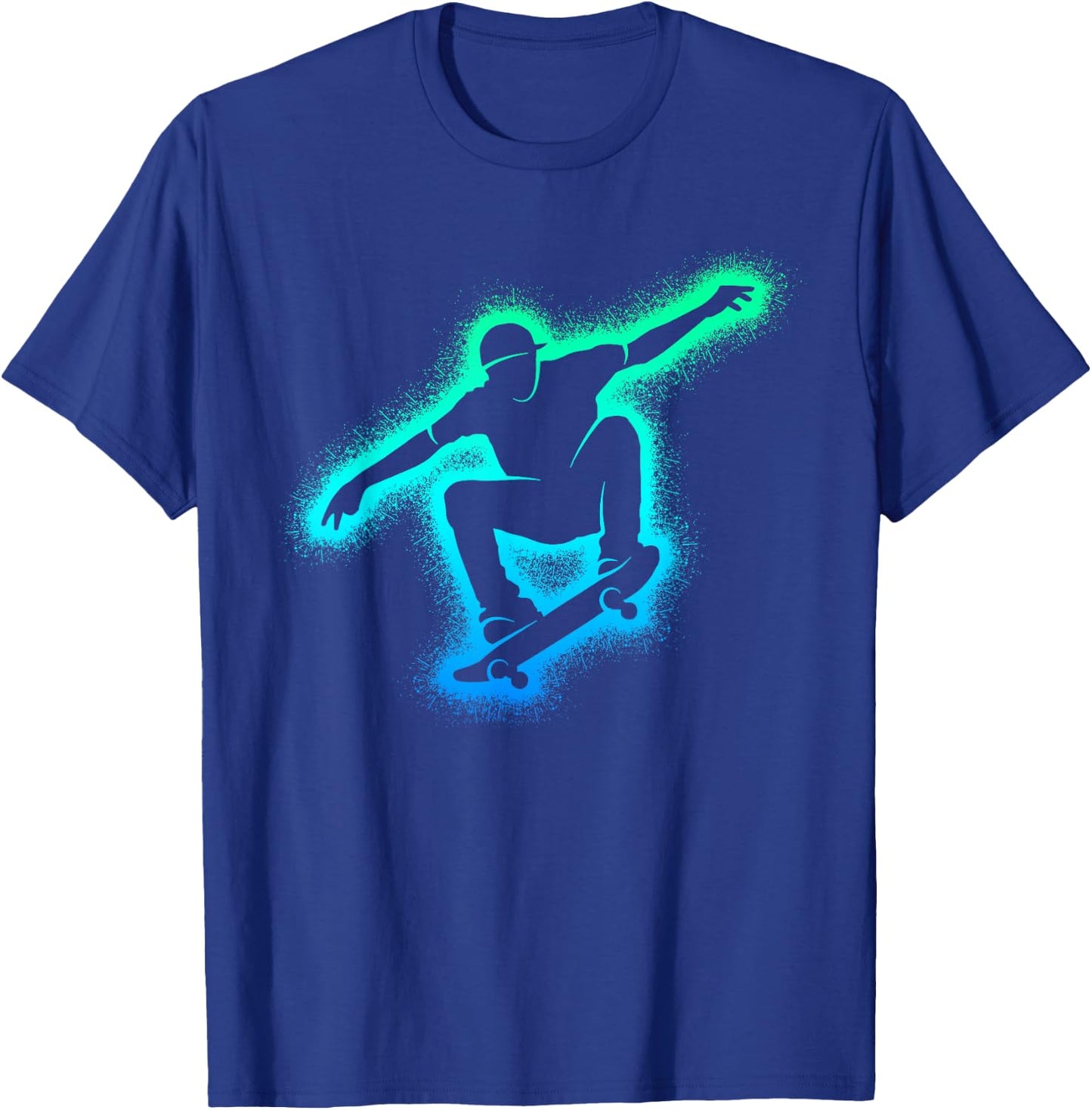 Skate Skateboarder Skater Child Man Boy Skateboard , Black, S T-Shirt - T-Shirt | Royal