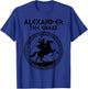Alexander the Great and Bukephalos , gray T-Shirt - T-Shirt | Royal