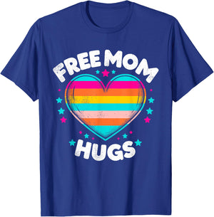 Free Mom Hugs LGBTQ T-Shirt - T-Shirt | Royal