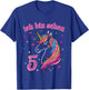 Children's 5th Birthday Girls' with German Text "Ich bin schon 5 Jahre alt Einhorn", black T-Shirt - T-Shirt | Royal