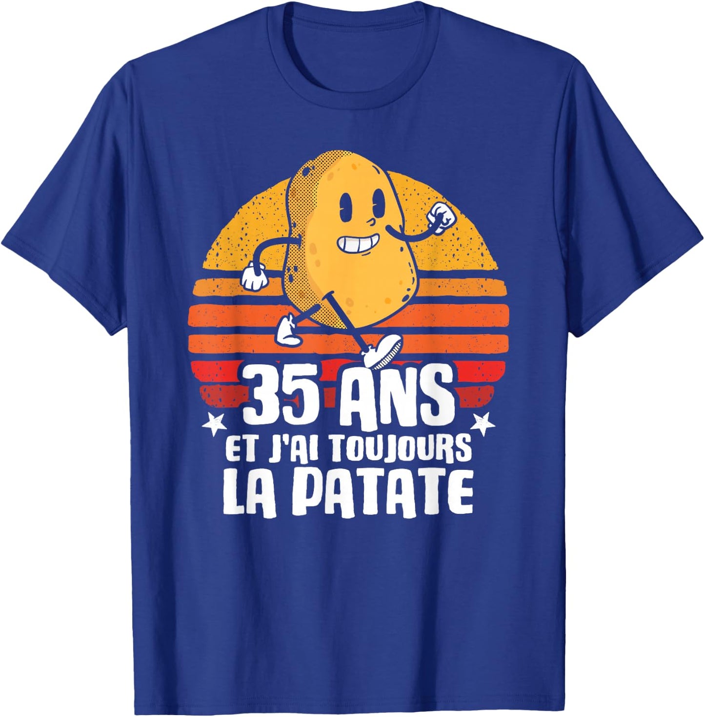 Anniv Gift 35 Years Birthday Decoration 35 Years Potato , Black, S T-Shirt - T-Shirt | Royal