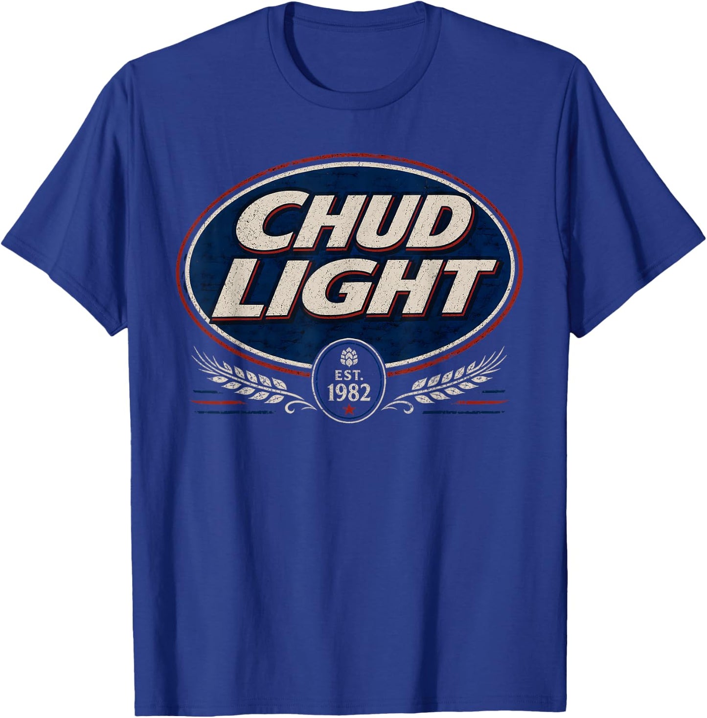 Chud Light Funny Parody Beer Style Humor Vintage Drinking T-Shirt - T-Shirt | Royal