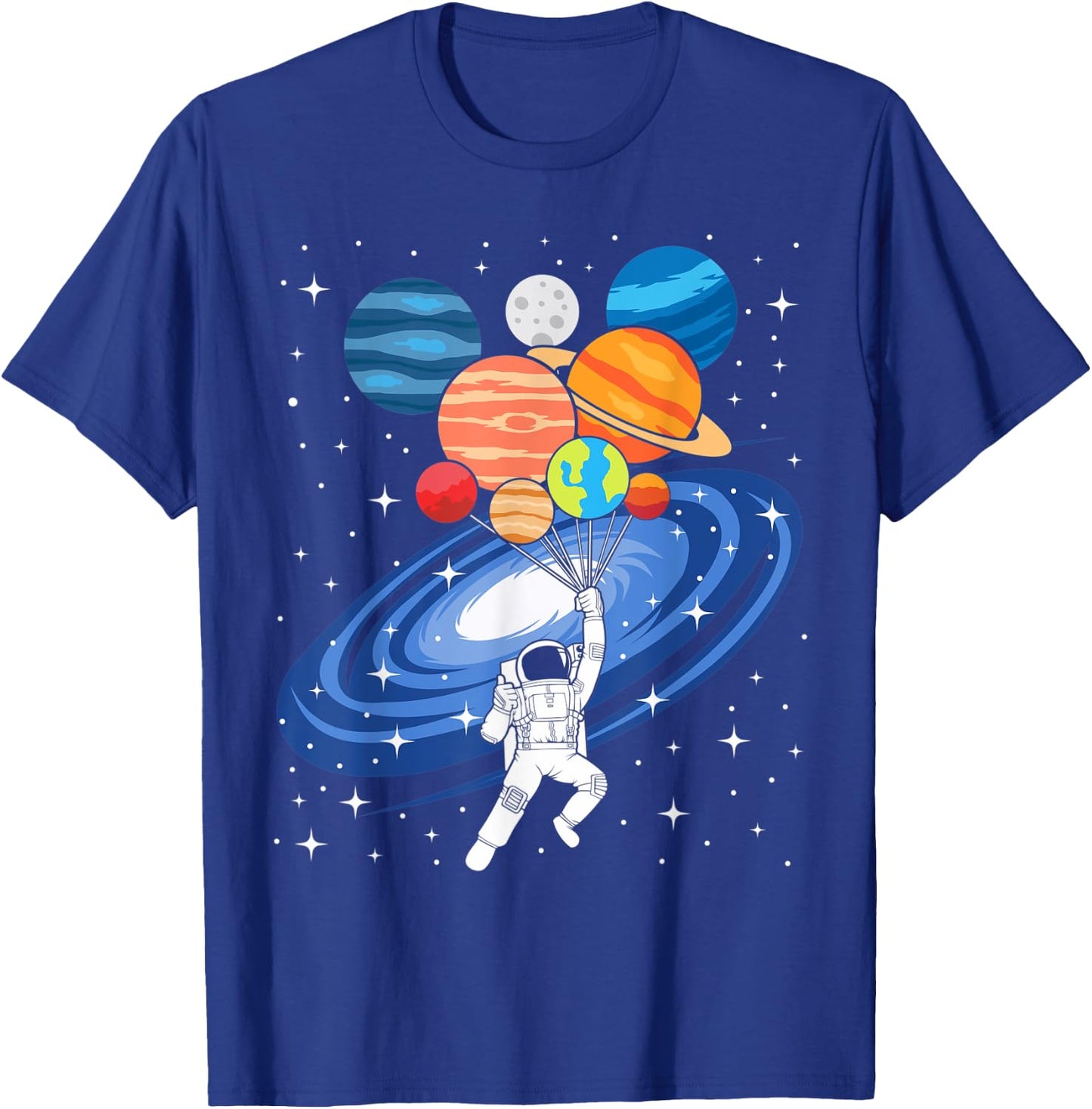 Solar System Galaxy of Planets Space Birthday Astronaut T-Shirt - T-Shirt | Royal