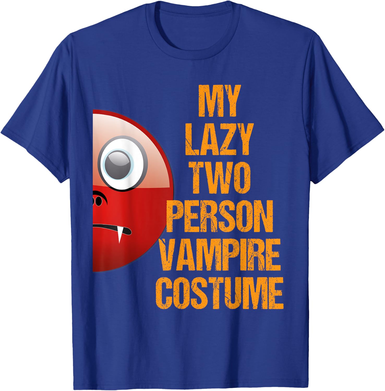 Vampire 2 Matching Couple Costume Funny Easy Halloween T-Shirt - T-Shirt | Royal