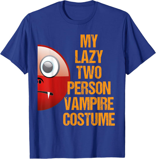 Vampire 2 Matching Couple Costume Funny Easy Halloween T-Shirt - T-Shirt | Royal