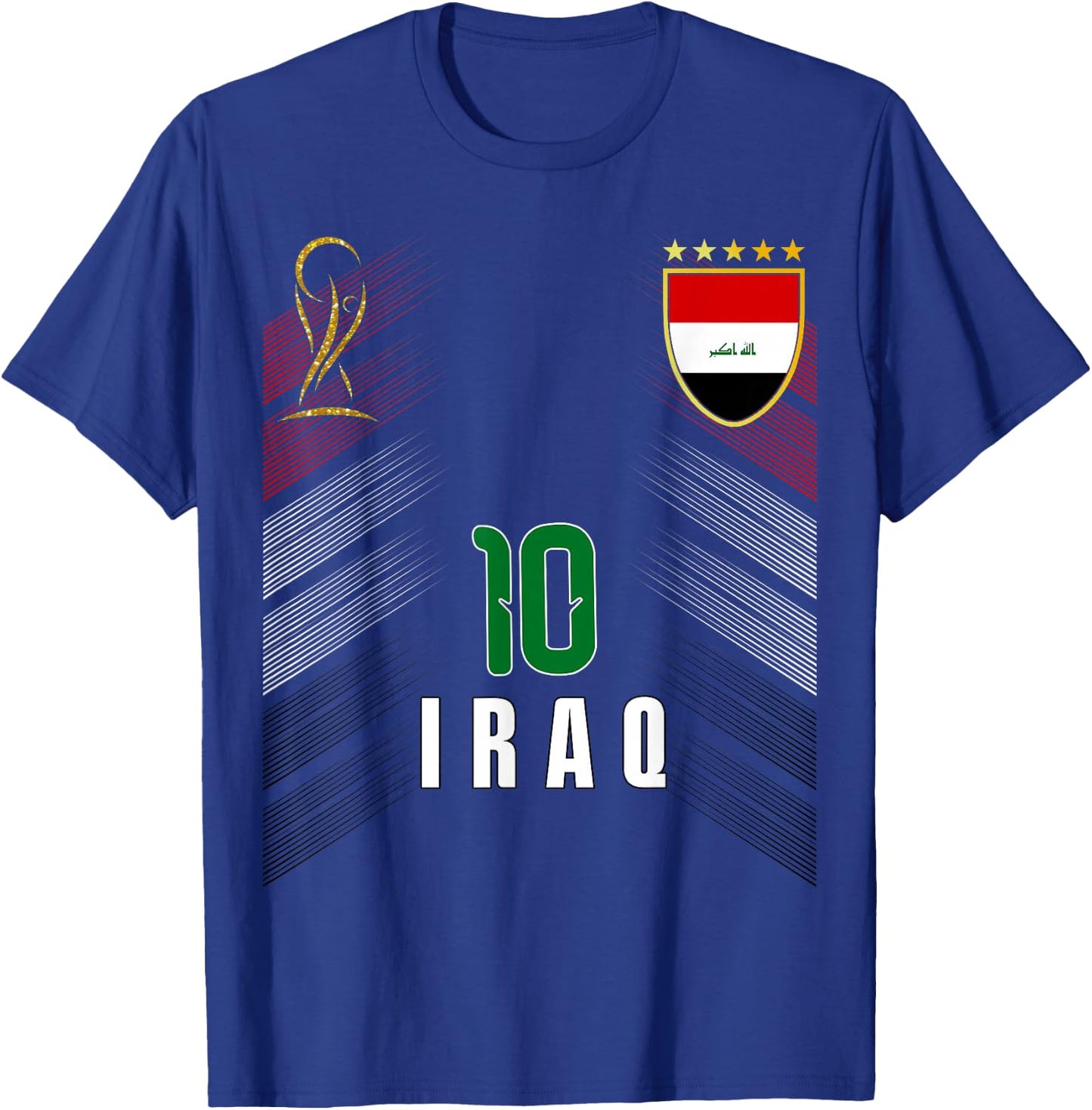 Vintage Iraq Flag Iraqi Pride Lovers Retro T-Shirt - T-Shirt | Royal