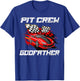 Pit Crew Godfather Race Car Birthday Racing Car Family T-Shirt - T-Shirt | Royal