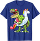 Pool Party T Rex Dinosaur Unicorn Float Summer Shirt Gift T-Shirt - T-Shirt | Royal