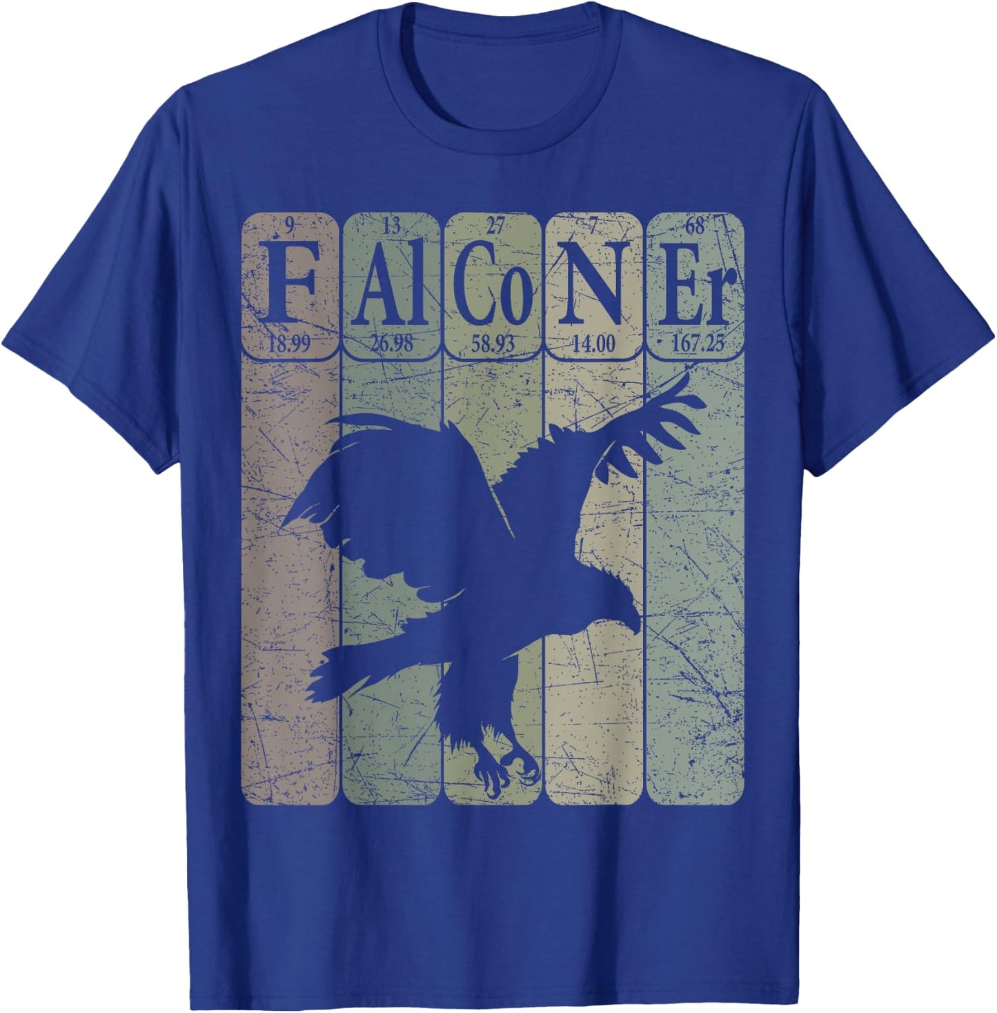 Falconer Periodic Table Elements Falconry Ornithology T-Shirt - T-Shirt | Royal