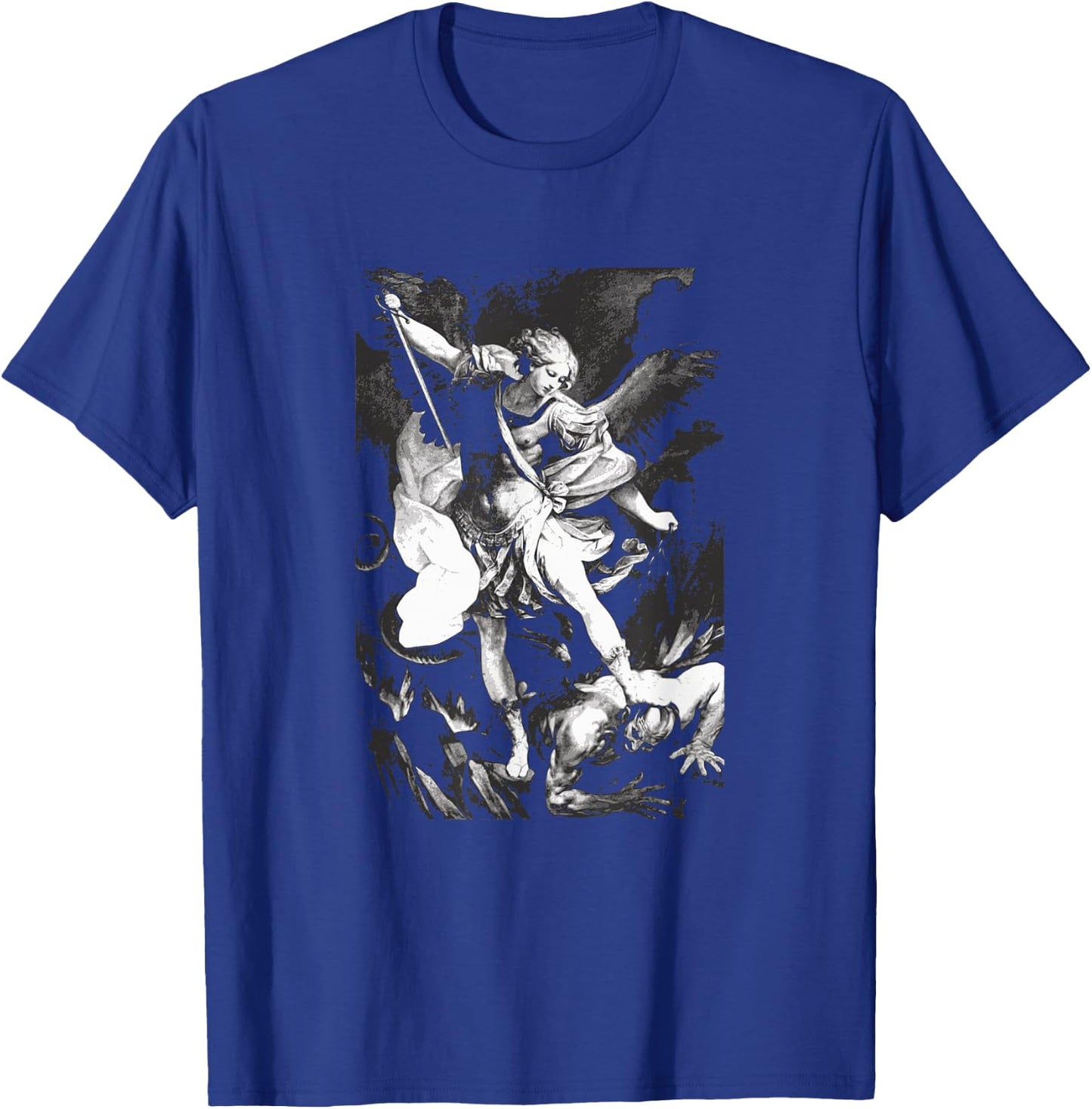 Saint Michael Archangel Angel Catholic Patron T-Shirt - T-Shirt | Royal