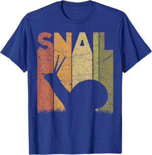 Snail Vintage Malacology Snail Lover Retro Malacologist T-Shirt - T-Shirt | Royal