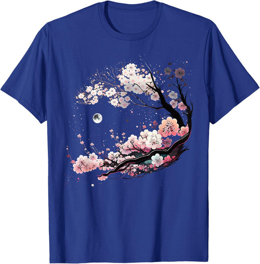 Japanese Sakura Garden Geisha Mount Fuji Cherry Blossom T-Shirt - T-Shirt | Royal