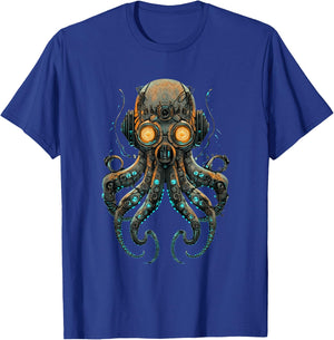 Octopus Cyborg Steampunk T-Shirt - T-Shirt | Royal