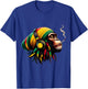 Jamaican Roots Reggae Chimpanzee Headphones Rastafari , Black, S T-Shirt - T-Shirt | Royal