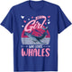 Whale Girl Humpback Whale Blue Whale T-Shirt - T-Shirt | Royal