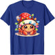 Santa Hat Christmas Fairy Lights Hermit Crab T-Shirt - T-Shirt | Royal