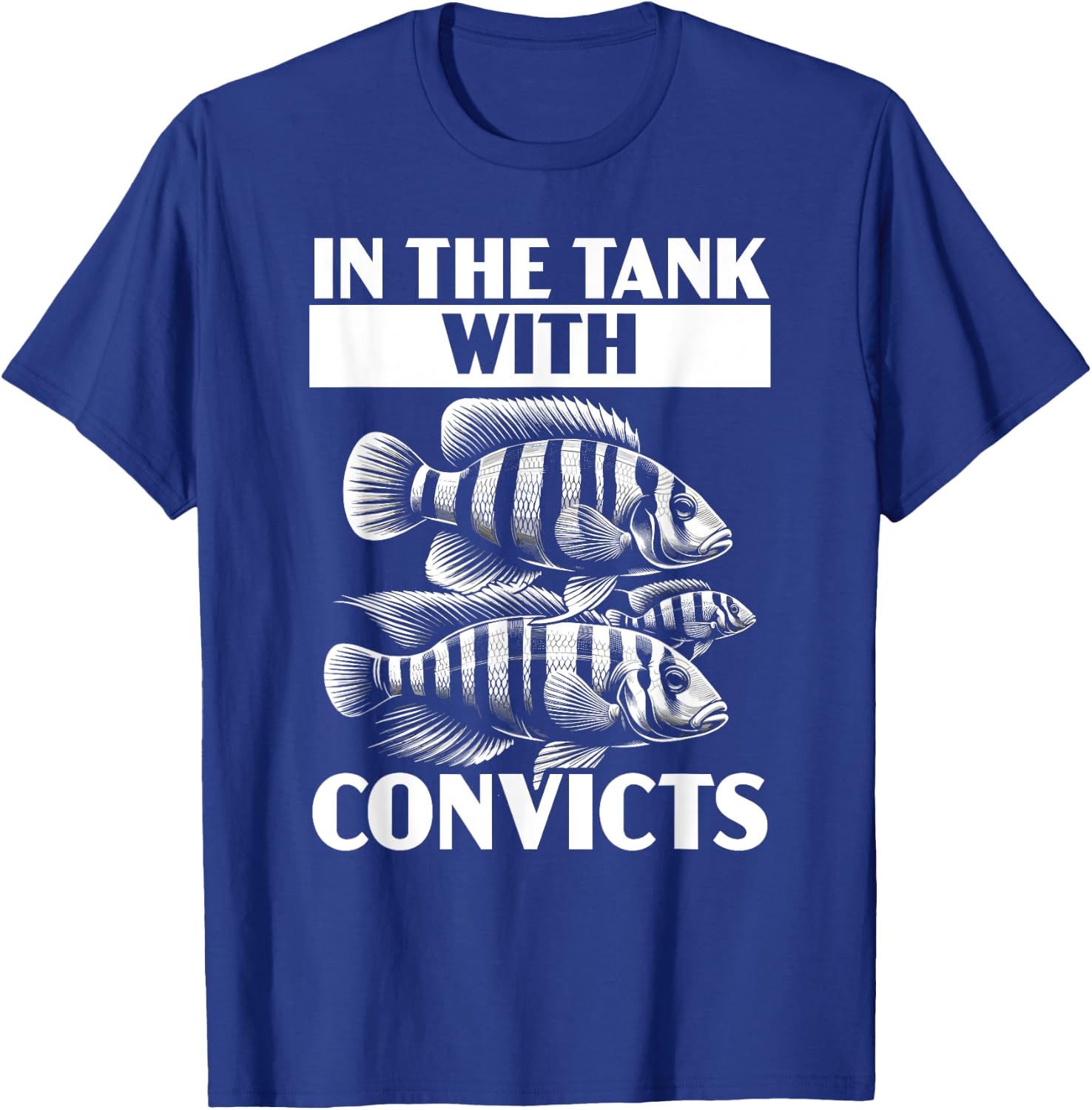 Convict Cichlids Fish Lover Freshwater Aquarium Fish T-Shirt - T-Shirt | Royal