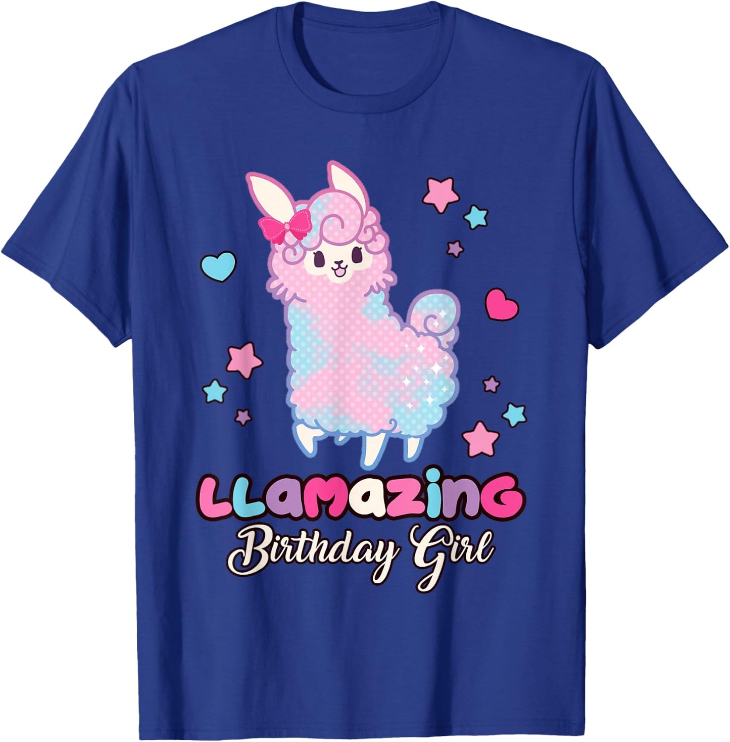 Llama Birthday Girl Llamazing Birthday Alpaca Llama Girl T-Shirt - T-Shirt | Royal
