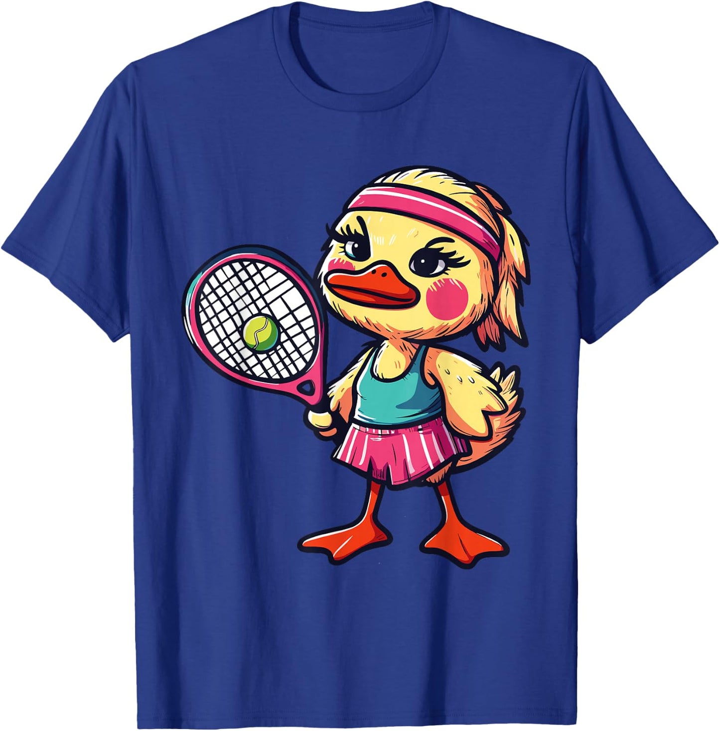 Duck Tennis Club Animals Sport Tournament Players T-Shirt - T-Shirt | Royal