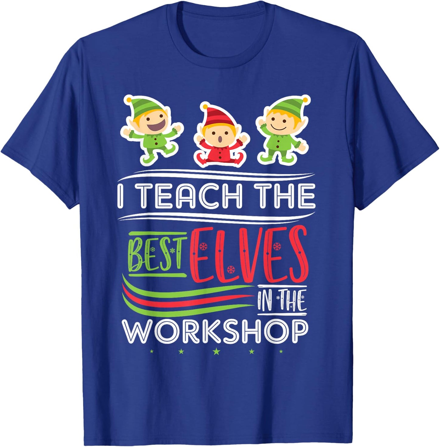 Christmas Teacher Elf T-Shirt - T-Shirt | Royal