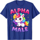 Funny Ironic Alpha Unicorn Sarcastic Girly Sparkle Rainbow T-Shirt - T-Shirt | Royal