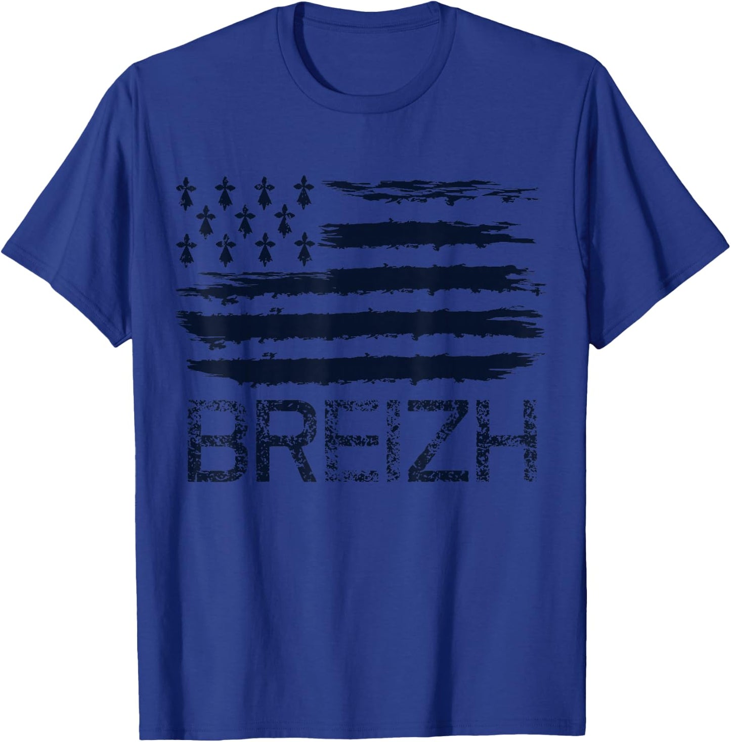 Flag of Brittany,Vintage Breizh Design for Bretons , white, S T-Shirt - T-Shirt | Royal