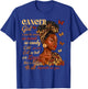 Cancer Girl Black Woman Melanin Girl Leopard Zodiac Sign T-Shirt - T-Shirt | Royal