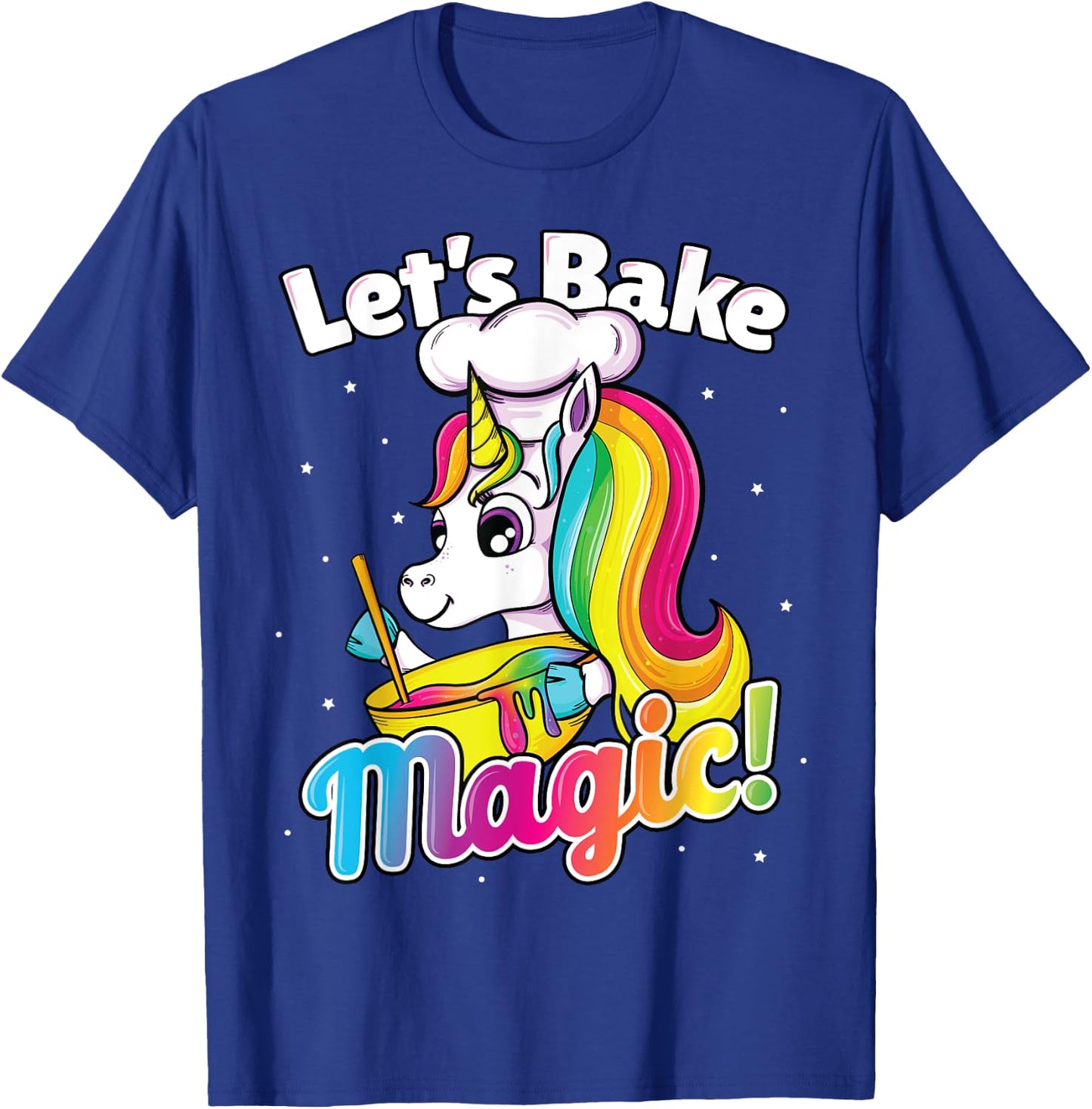 Unicorn Baking Shirt Rainbow Cupcake Cake Girl Gift Cook Kid T-Shirt - T-Shirt | Royal