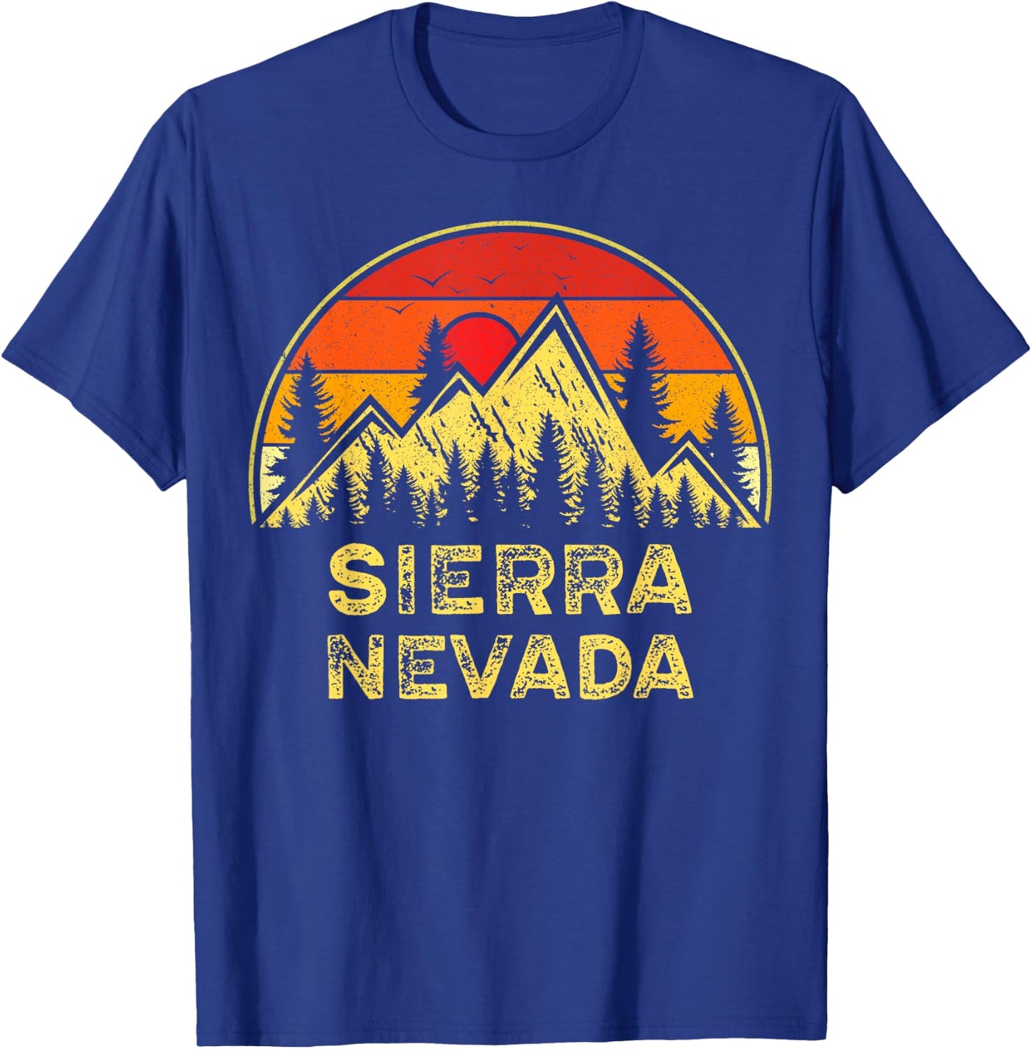 Vintage Sierra Nevada NV Mountains Nature Hiking Souvenir T-Shirt - T-Shirt | Royal