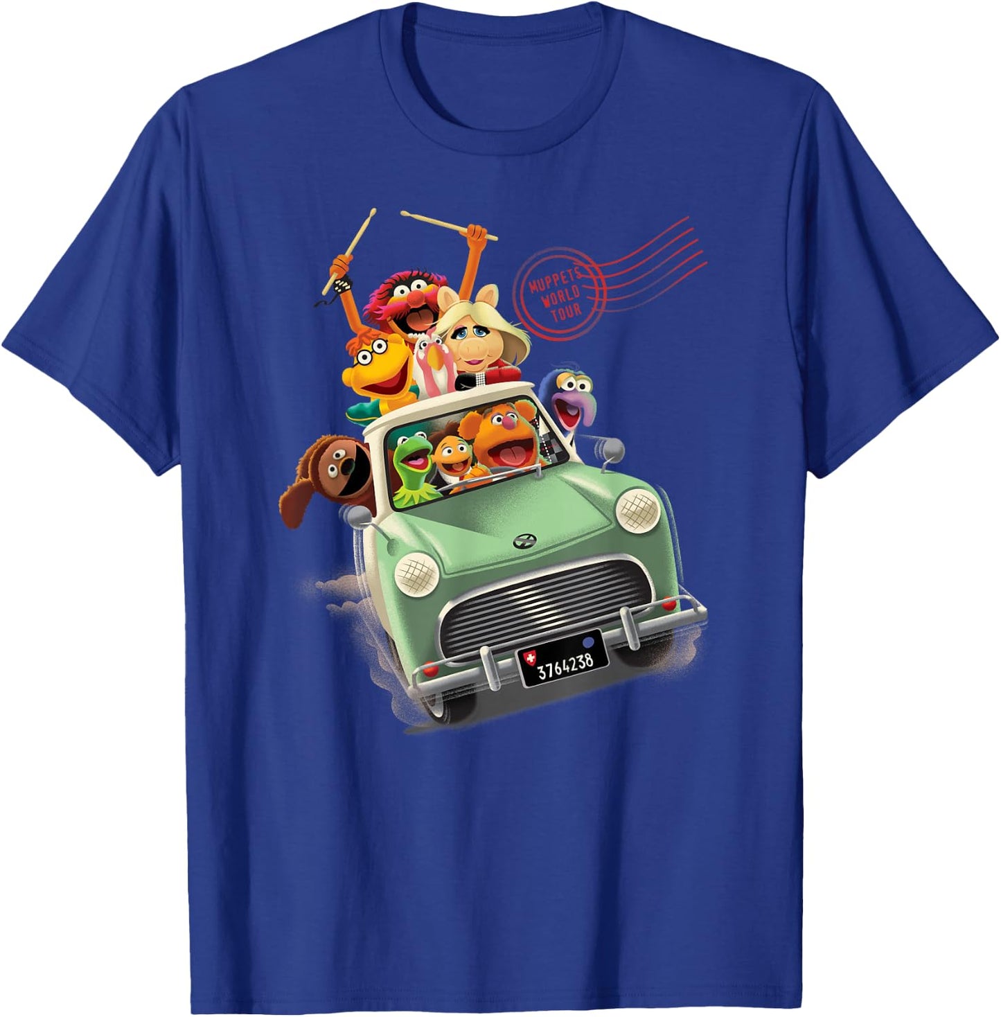 The Muppets - World Tour Driving Car Group T-Shirt - T-Shirt | Royal