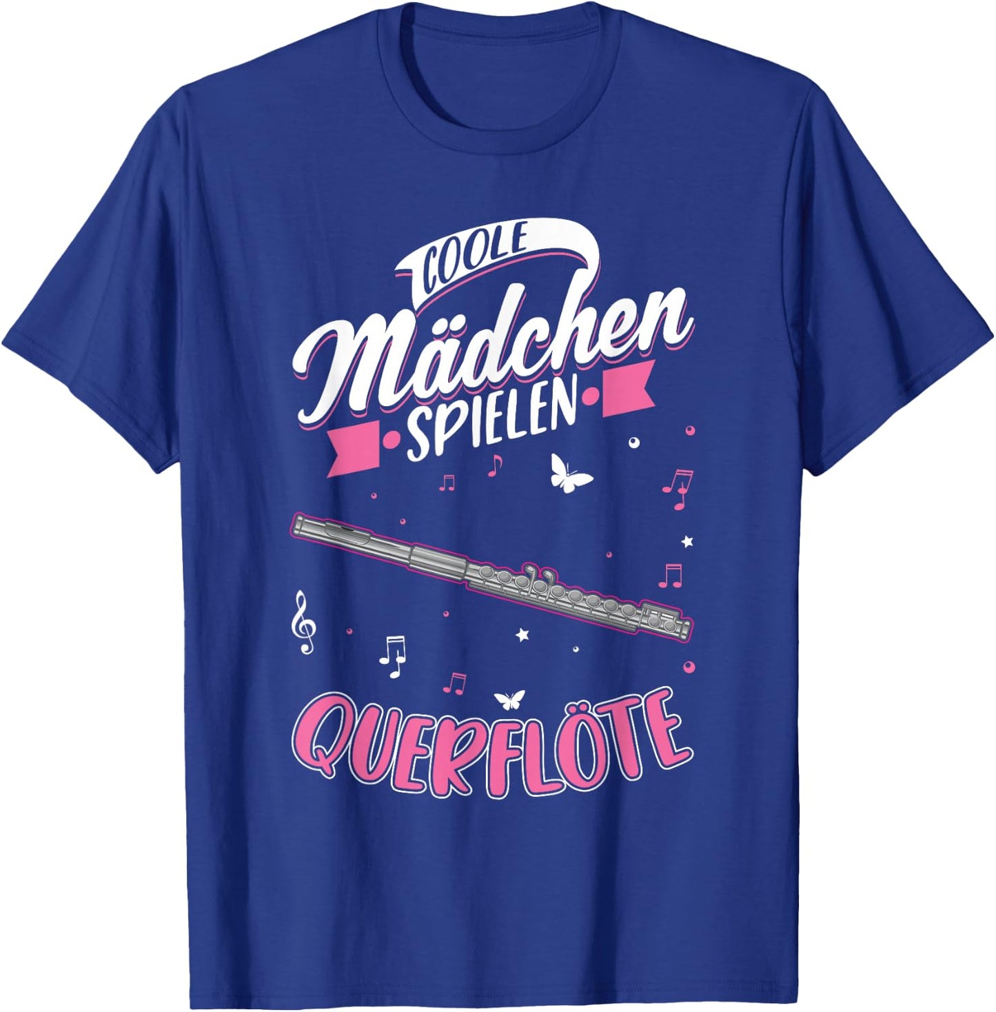 Coole Mädchen spielen Querflöte T-Shirt - T-Shirt | Royal