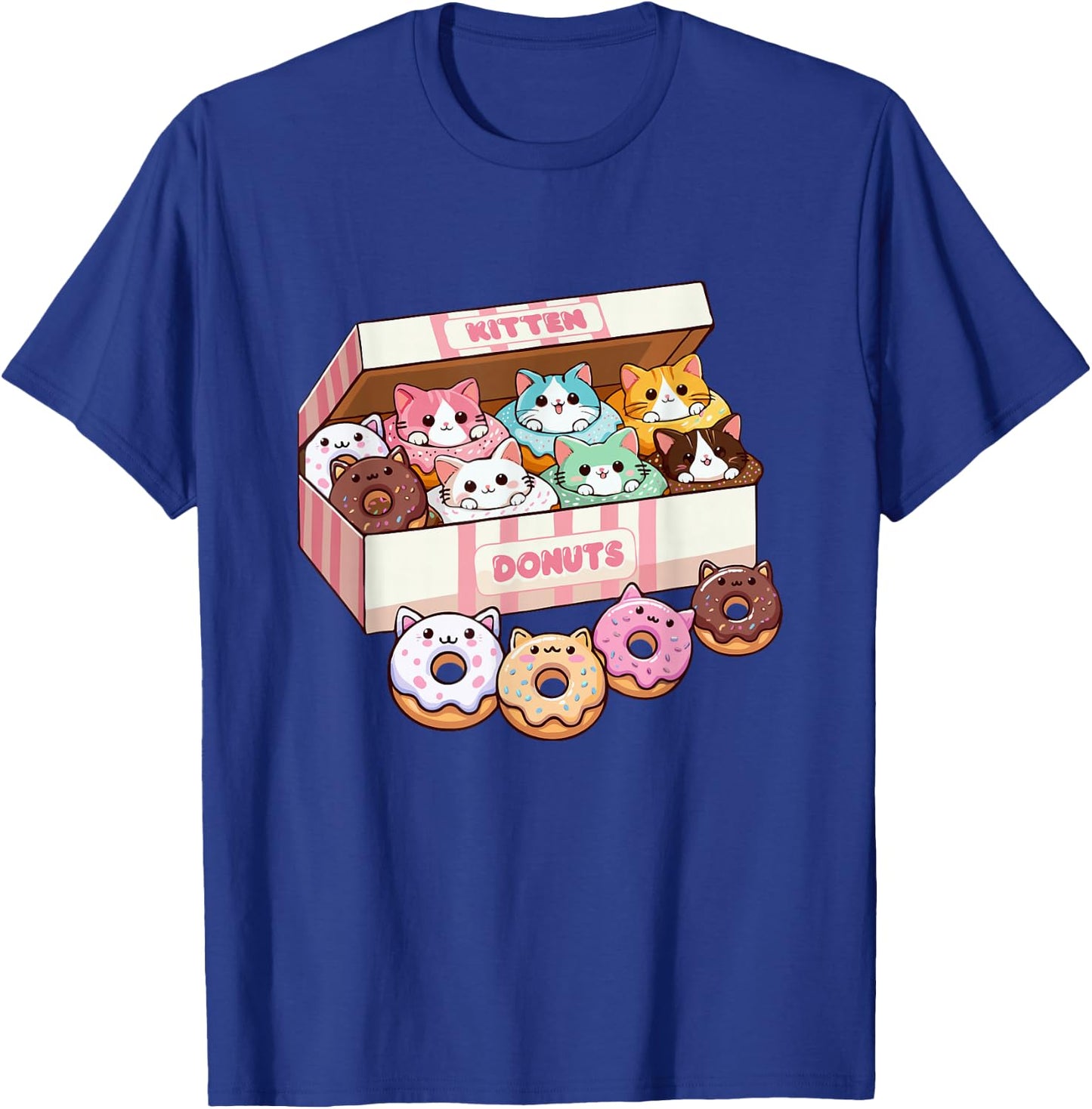 Kitten Donuts Pastry Cat Lover Cute Doughnut Cats T-Shirt - T-Shirt | Royal