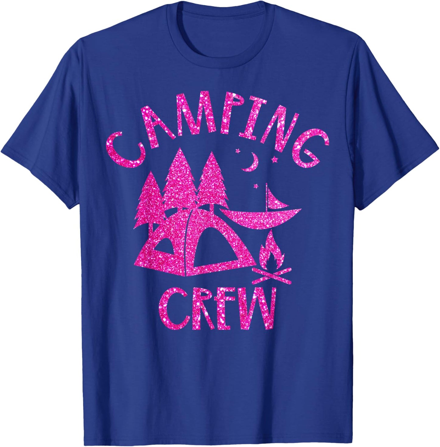 Camping Crew Camper Girly Pink T-Shirt - T-Shirt | Royal